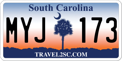 SC license plate MYJ173
