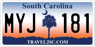 SC license plate MYJ181
