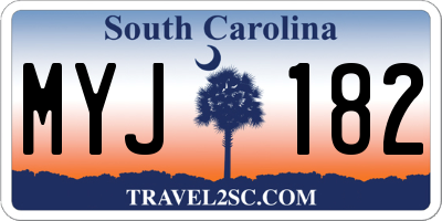 SC license plate MYJ182