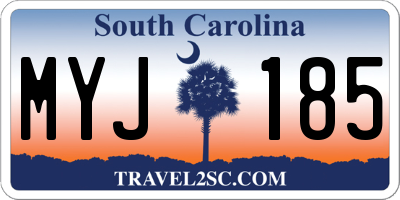 SC license plate MYJ185