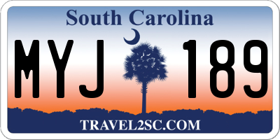 SC license plate MYJ189