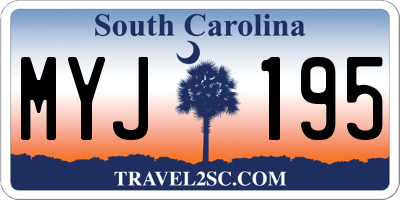 SC license plate MYJ195