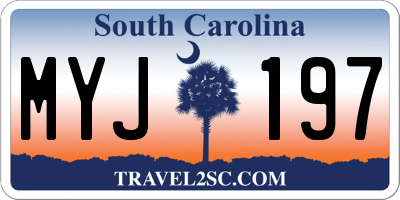 SC license plate MYJ197
