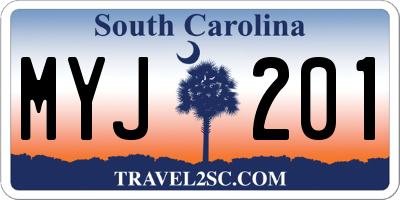 SC license plate MYJ201