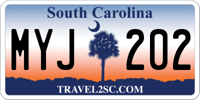 SC license plate MYJ202