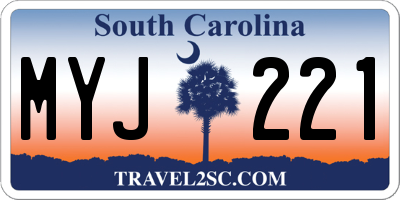 SC license plate MYJ221
