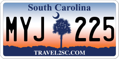 SC license plate MYJ225