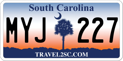 SC license plate MYJ227