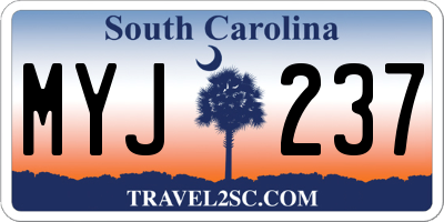 SC license plate MYJ237