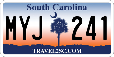 SC license plate MYJ241