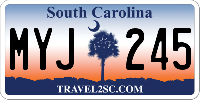 SC license plate MYJ245