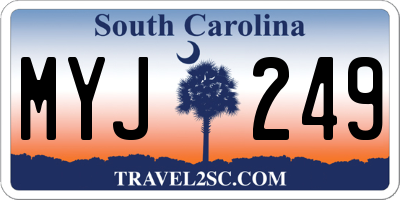 SC license plate MYJ249
