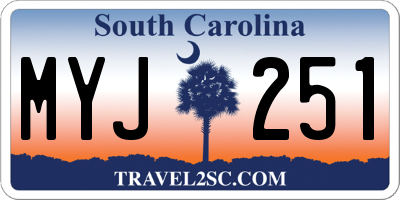 SC license plate MYJ251