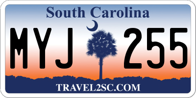 SC license plate MYJ255