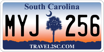SC license plate MYJ256