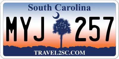 SC license plate MYJ257