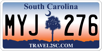 SC license plate MYJ276