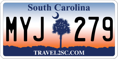 SC license plate MYJ279