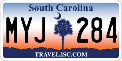 SC license plate MYJ284