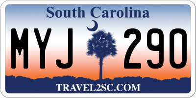 SC license plate MYJ290