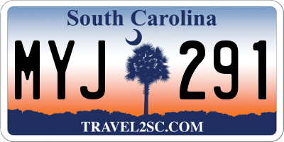 SC license plate MYJ291