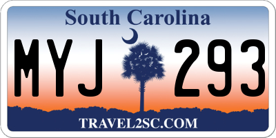 SC license plate MYJ293