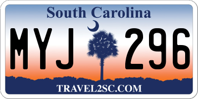 SC license plate MYJ296