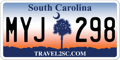 SC license plate MYJ298