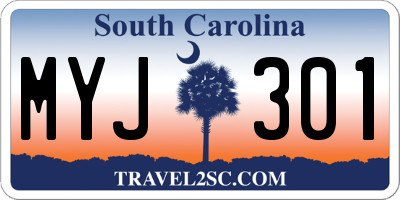 SC license plate MYJ301