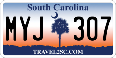 SC license plate MYJ307