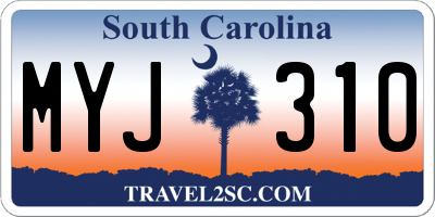SC license plate MYJ310