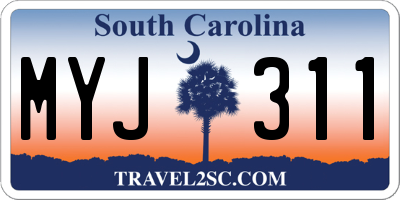 SC license plate MYJ311