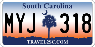 SC license plate MYJ318