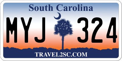 SC license plate MYJ324