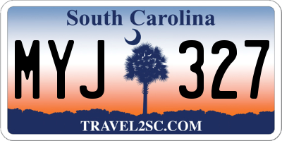 SC license plate MYJ327