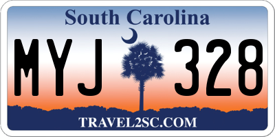 SC license plate MYJ328