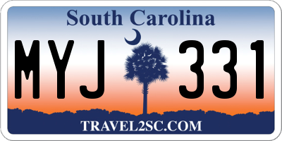 SC license plate MYJ331