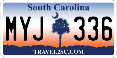 SC license plate MYJ336