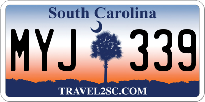 SC license plate MYJ339