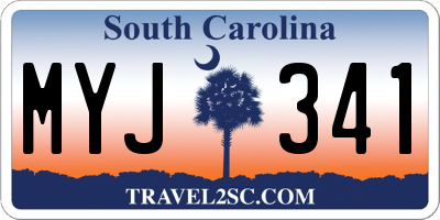SC license plate MYJ341