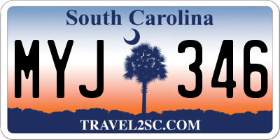 SC license plate MYJ346