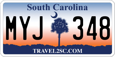 SC license plate MYJ348