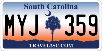SC license plate MYJ359