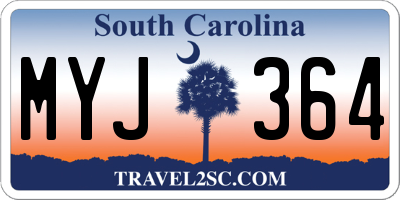 SC license plate MYJ364