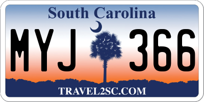 SC license plate MYJ366
