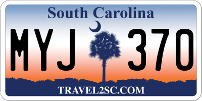 SC license plate MYJ370
