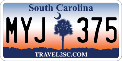 SC license plate MYJ375