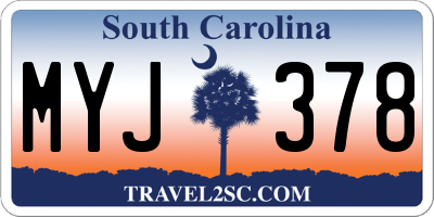 SC license plate MYJ378