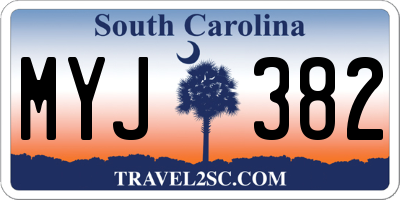 SC license plate MYJ382