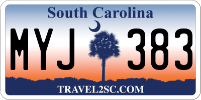 SC license plate MYJ383